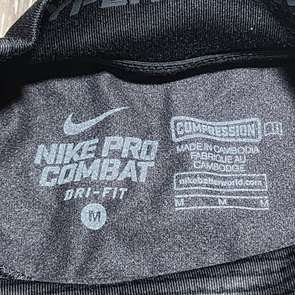 Nike Pro Combat Hyperwarm Black Compression Shirt Long Sleeve Men’s M - Picture 5 of 8